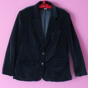 vintage navy velvet blazer